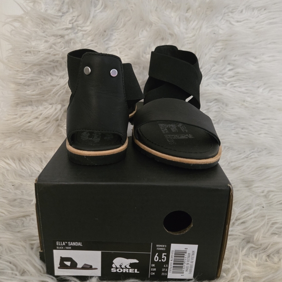 Sorel Women's Black Sandals - Picture 4 of 6